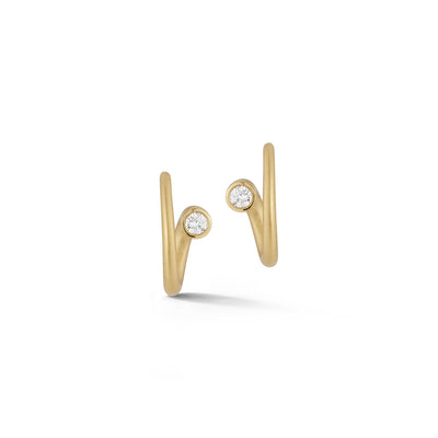 Whirl Mini Diamond Spiral Earrings