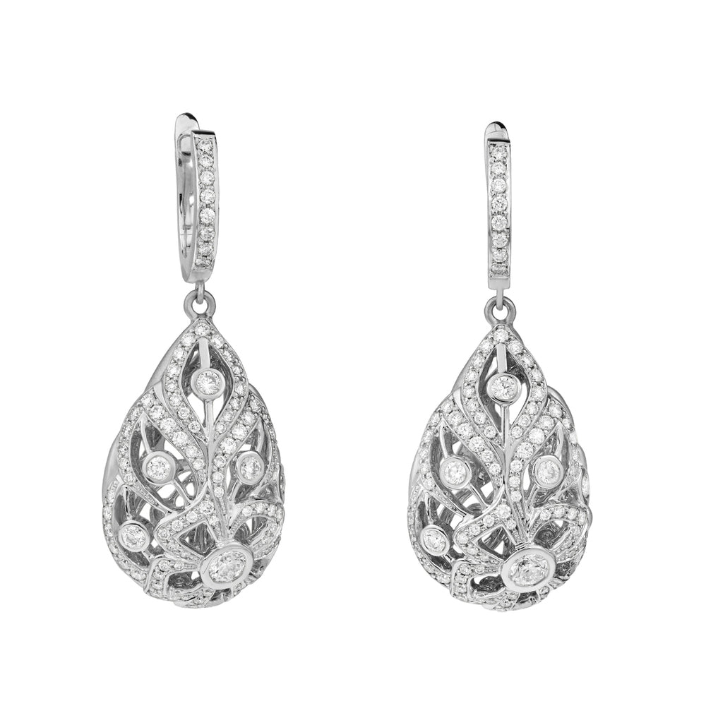 Florette Pave Diamond Earrings