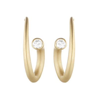 Whirl Diamond Spiral Earrings
