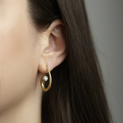 Whirl Diamond Spiral Earrings