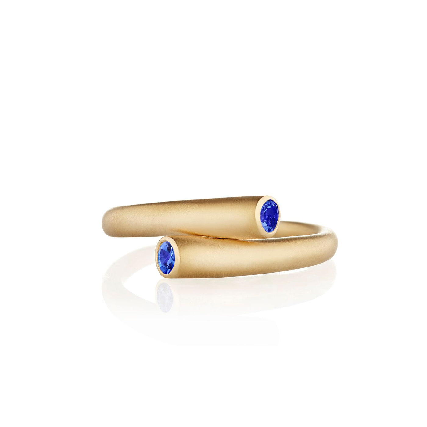 Whirl Single Blue Sapphire Ring