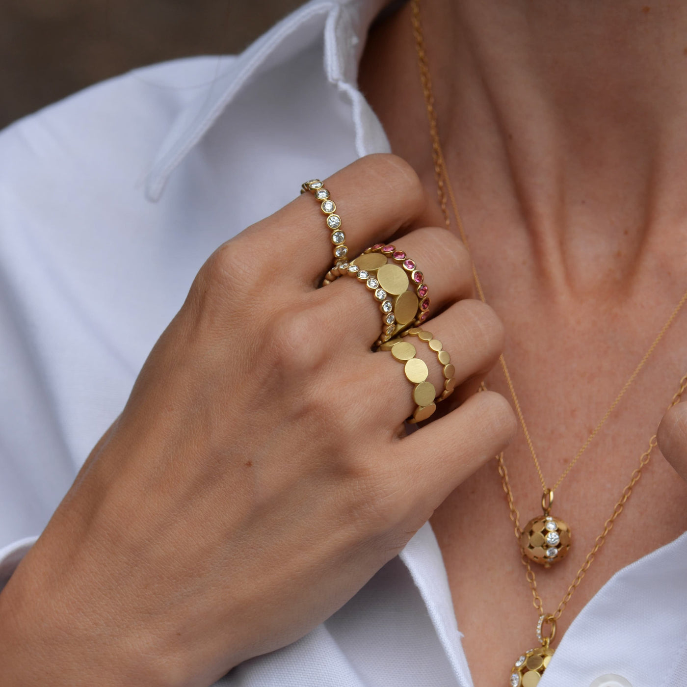 Disco Dots Mini Gold Ring