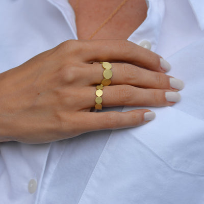 Disco Dots Medium Gold Ring