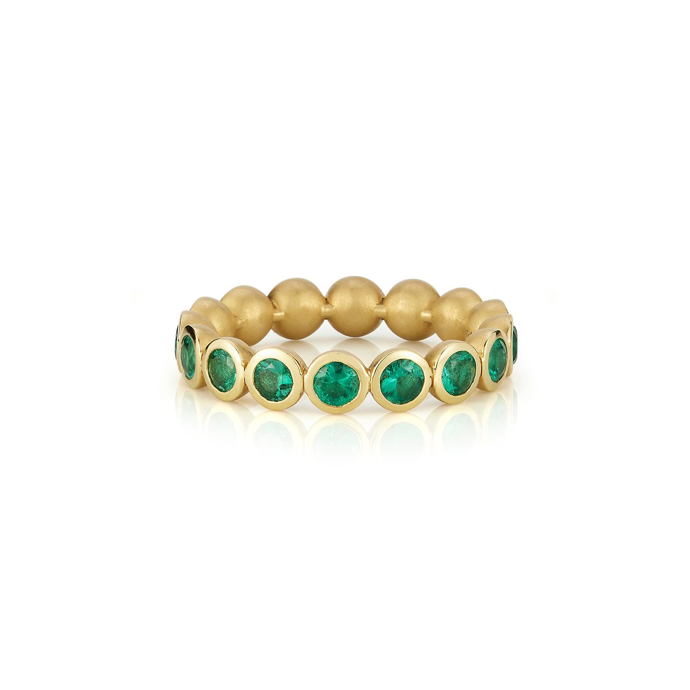 Whirl Large Emerald Eternity Band