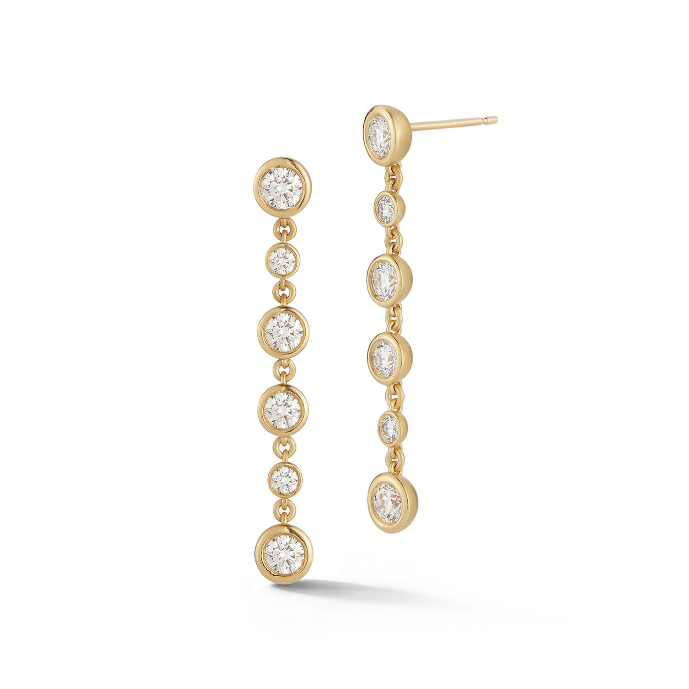 Whirl Cascading Diamond Earrings