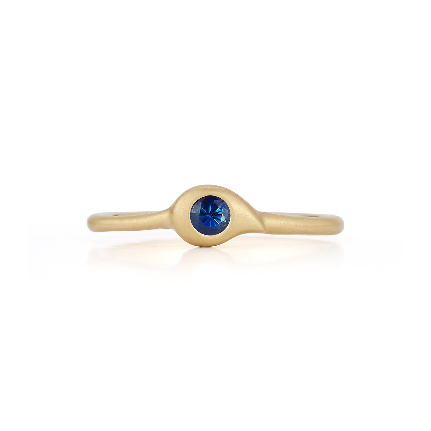 Brushstroke Drop Sapphire Ring