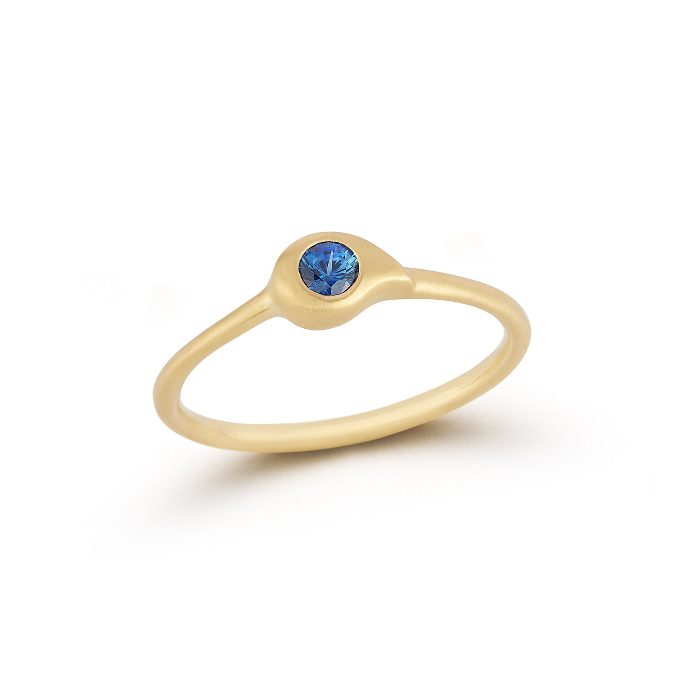 Brushstroke Drop Sapphire Ring