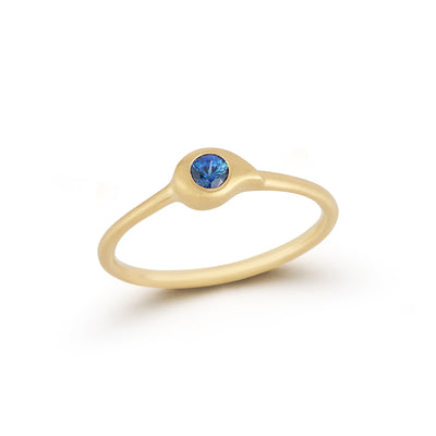 Brushstroke Drop Sapphire Ring