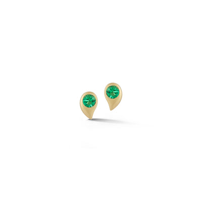 Brushstroke Drop Emerald Single Earring