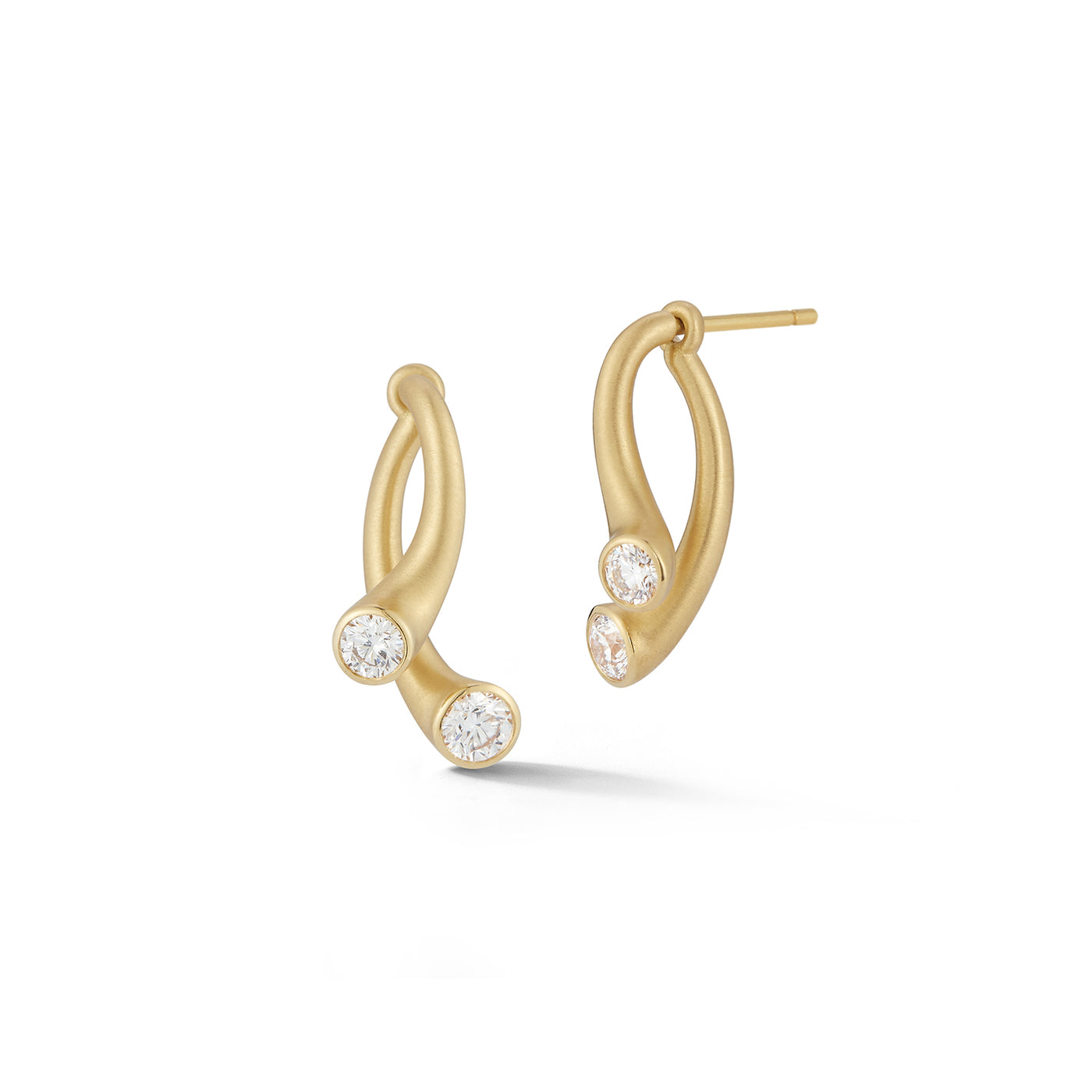 Whirl Mini Diamond Earrings