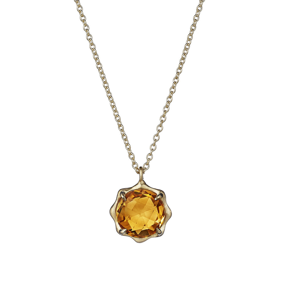 Orange Citrine November Birthstone Pendant