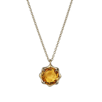 Orange Citrine November Birthstone Pendant