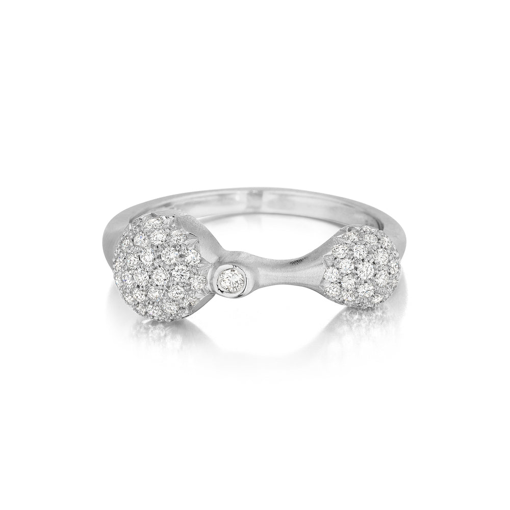 White Gold Diamond Sizzle Duo Stack Ring