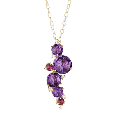 Cluster Amethyst Waterfall Pendant