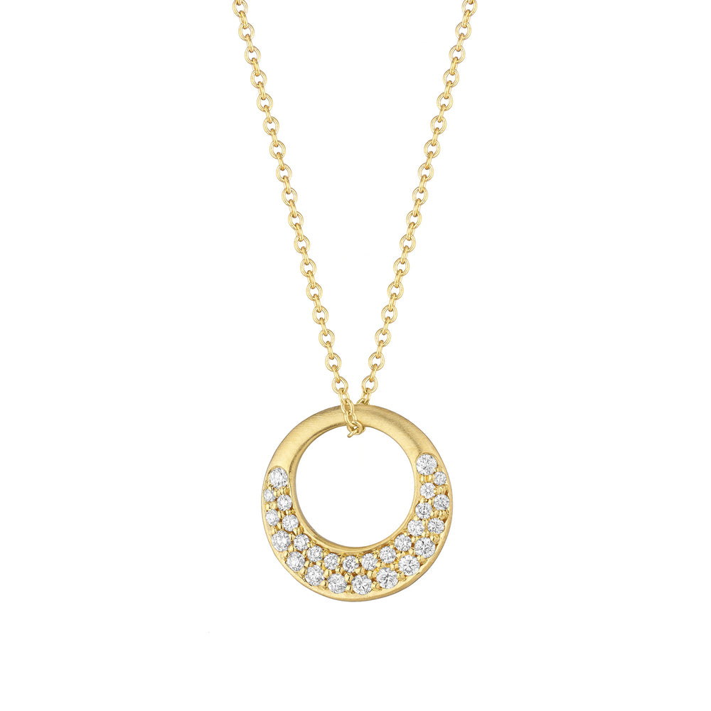 Interlinks Pave Diamond Pendant