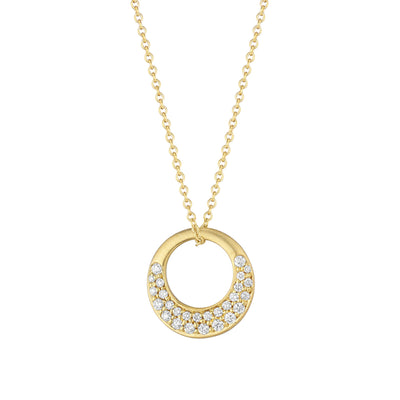 Interlinks Pave Diamond Pendant