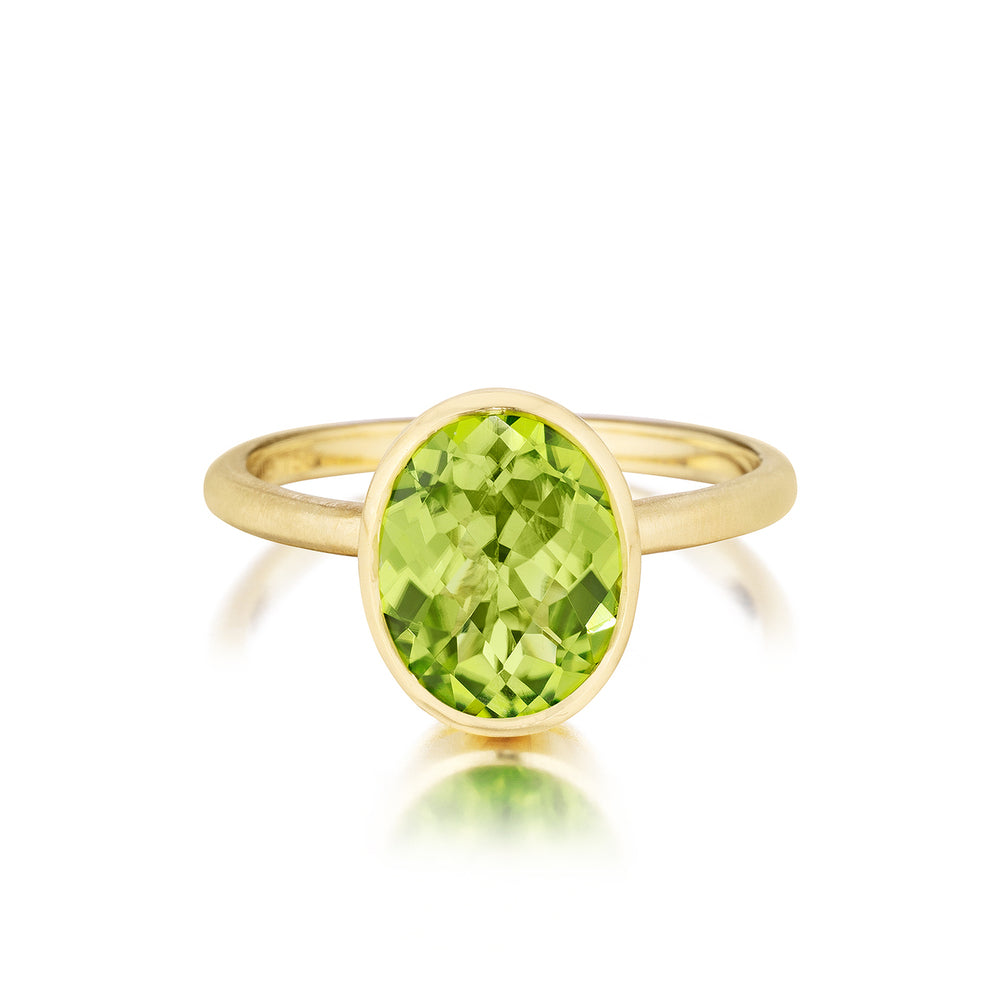 Oval Peridot Stack Ring