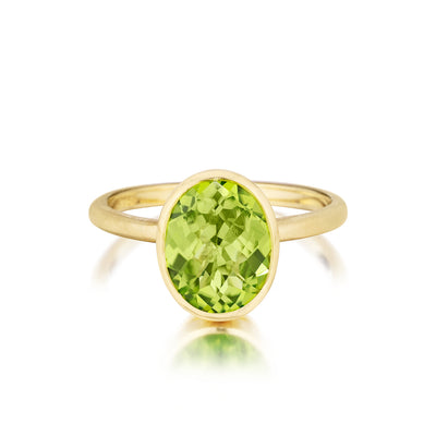 Oval Peridot Stack Ring