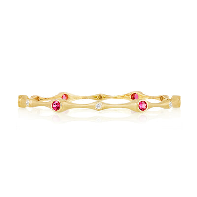 Spinel and Diamond Stack Bangle