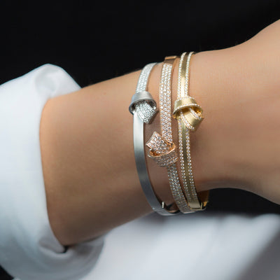 Knot Bangles Stacked