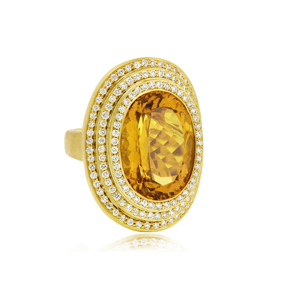 Steps Yellow Beryl Ring