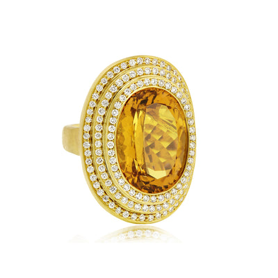 Steps Yellow Beryl Ring