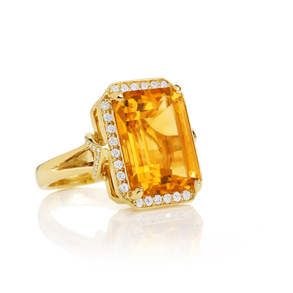 After Dark Orange Citrine Ring