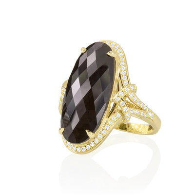 After Dark Black Spinel Oval Ring