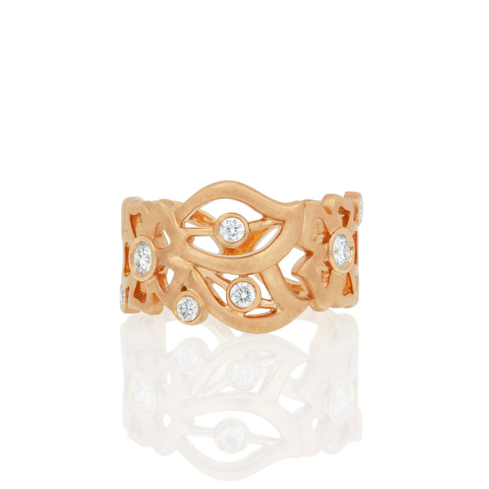 Florette Diamond Band in Rose Gold