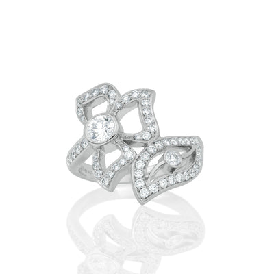 Florette Pave Diamond Wrap-Around Ring