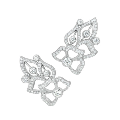 Florette Pave Diamond Wing Earrings