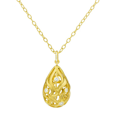 Florette Diamond Drop Pendant