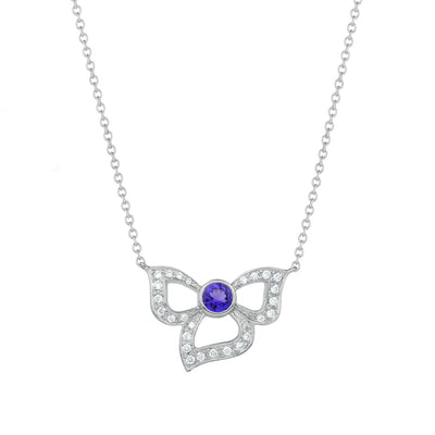 Tanzanite & Diamond Florette Pendant