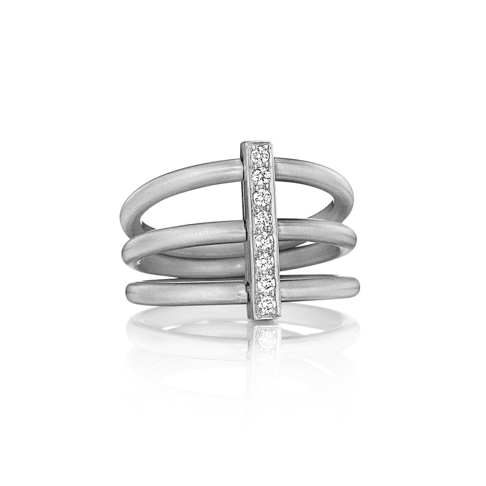 Moderne Trio Ring in White Gold