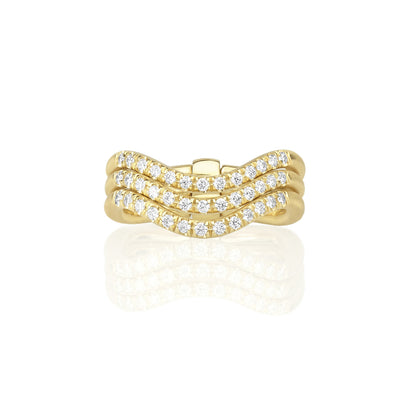 Moderne Trio Wave Ring