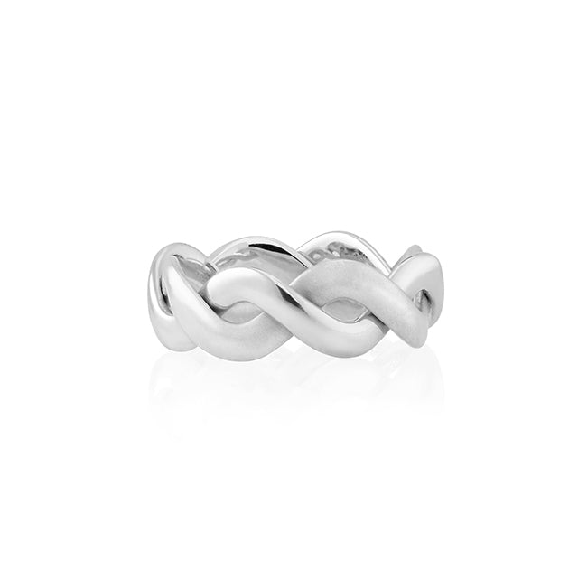 Whirl White Gold Band