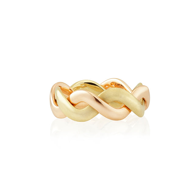 Whirl Yellow and Rose Gold Band
