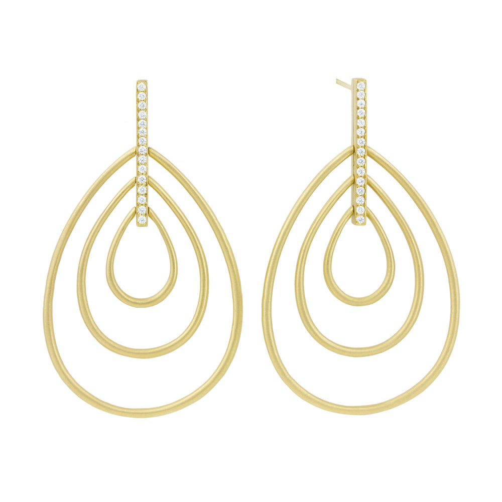 Moderne Trio Drop Earrings