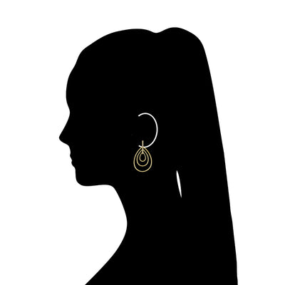 Moderne Trio Drop Earrings