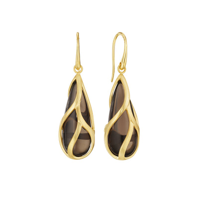 Athena Smoky Quartz Drop Earrings