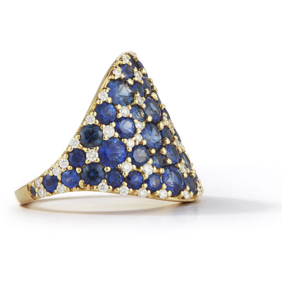 Sapphire Tear Drop Bespoke Ring