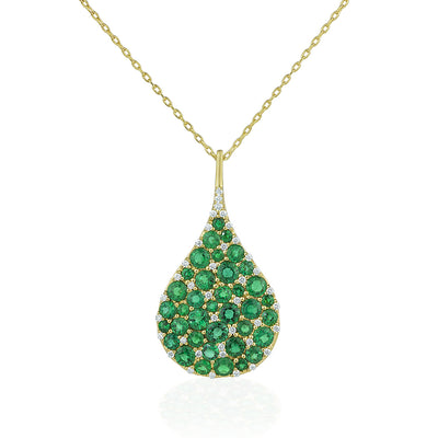 Emerald Tear Drop Bespoke Pendant