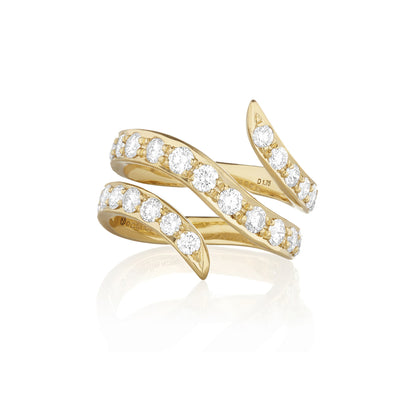 Whirl Pave Diamond Wrap Ring