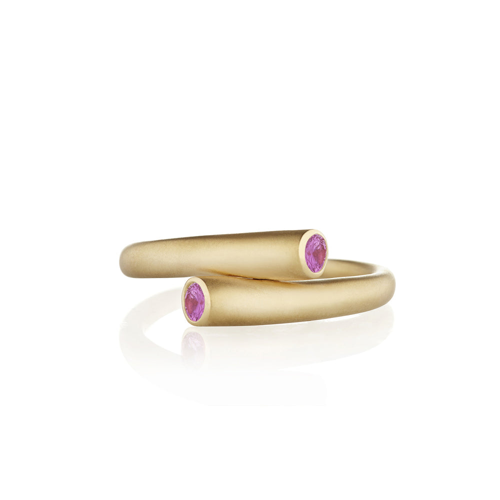Whirl Single Pink Sapphire Ring