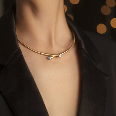 Whirl Diamond Collar Necklace