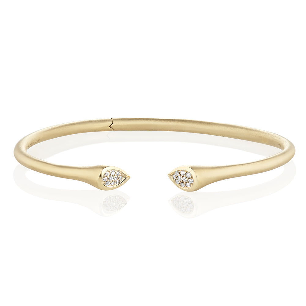 Whirl Clustered Diamond Bangle