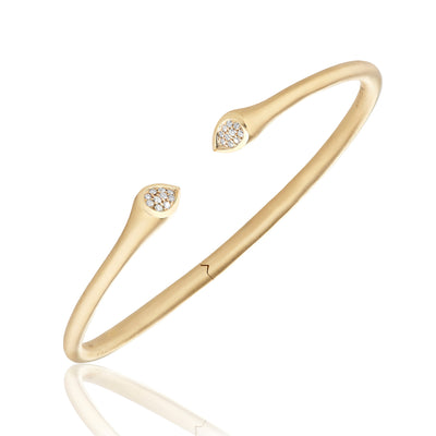 Whirl Clustered Diamond Bangle