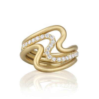 Brushstroke Rings N° 1, N° 6, N° 3
