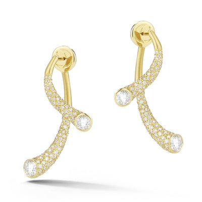Whirl Pave Diamond Earrings 