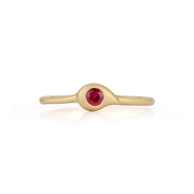 Brushstroke Drop Ruby Ring